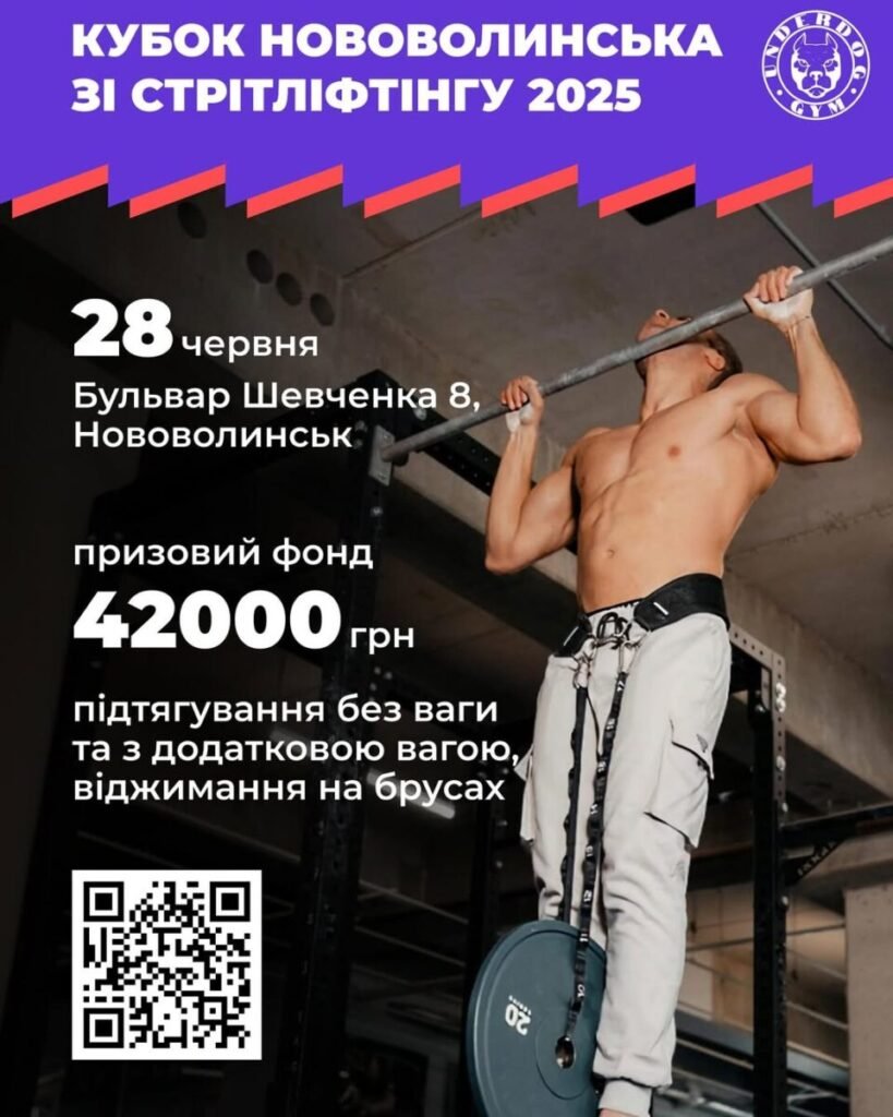 28 червня в центрі Нововолинська відбудеться Кубок міста зі стрітліфтингу