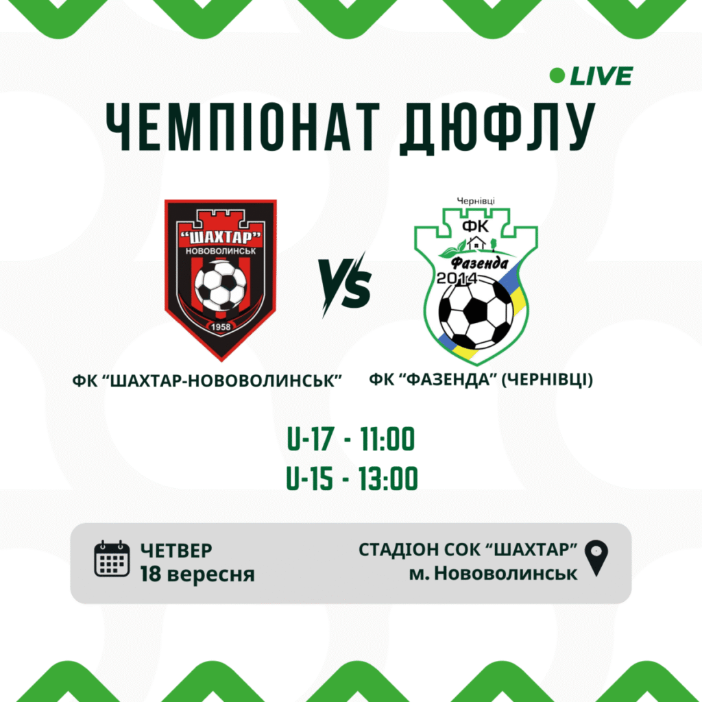 Чемпіонат ДЮФЛ України у Нововолинську